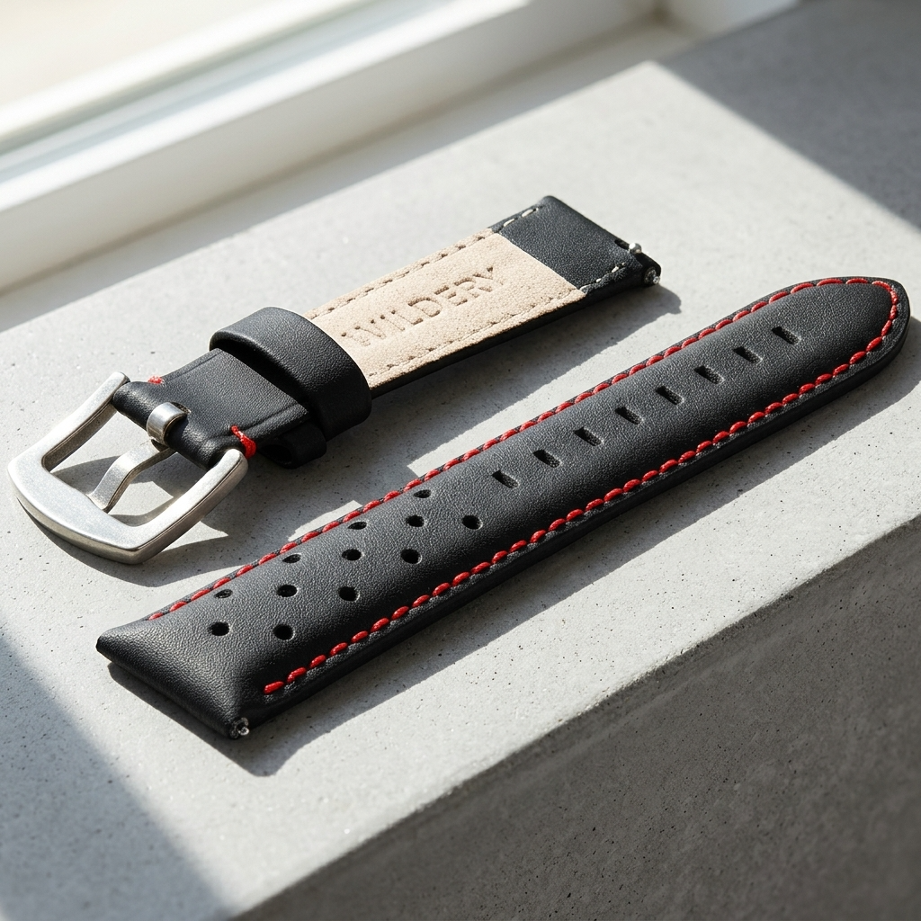 Wildery® Lederarmband für Samsung Galaxy Watch mit Quick Release