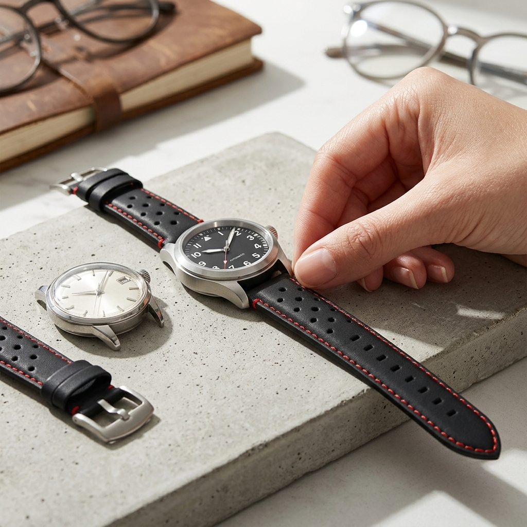 Wildery® Lederarmband für Samsung Galaxy Watch mit Quick Release