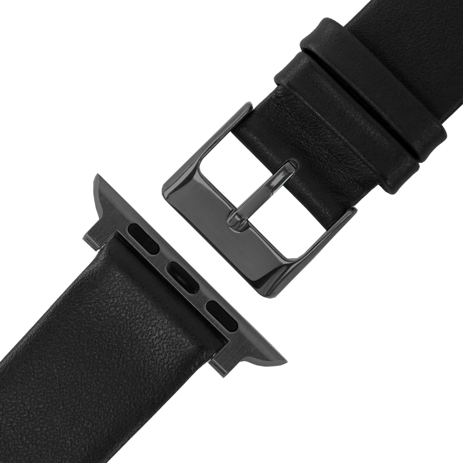Wildery Ersatz Leder Armband für die Apple Watch Series 1 bis 7 mit Dornschließe
