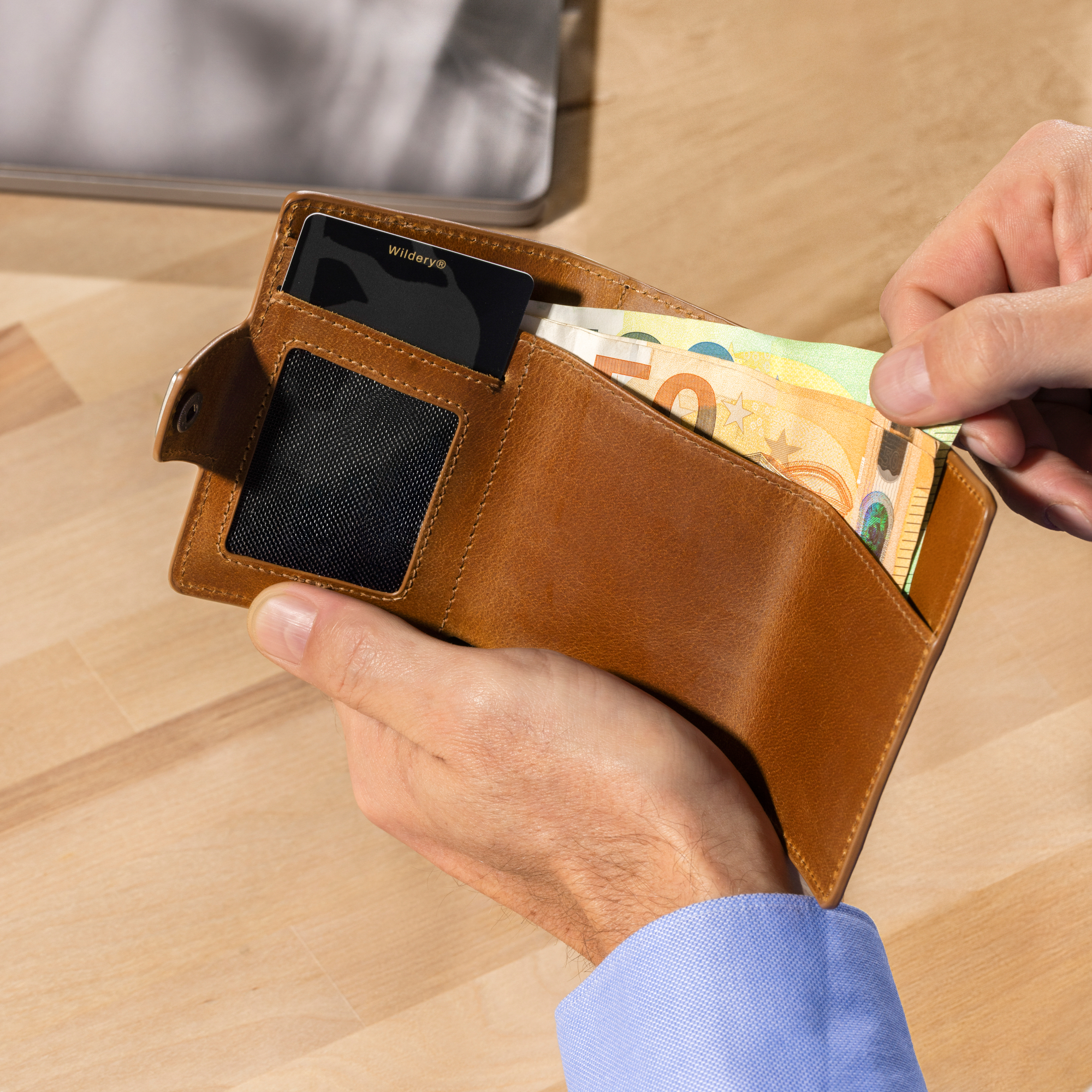 Wildery® Premium Leder Slim Wallet