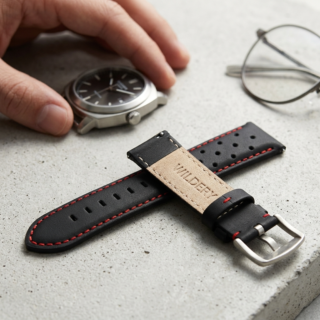 Wildery® Lederarmband für Samsung Galaxy Watch mit Quick Release