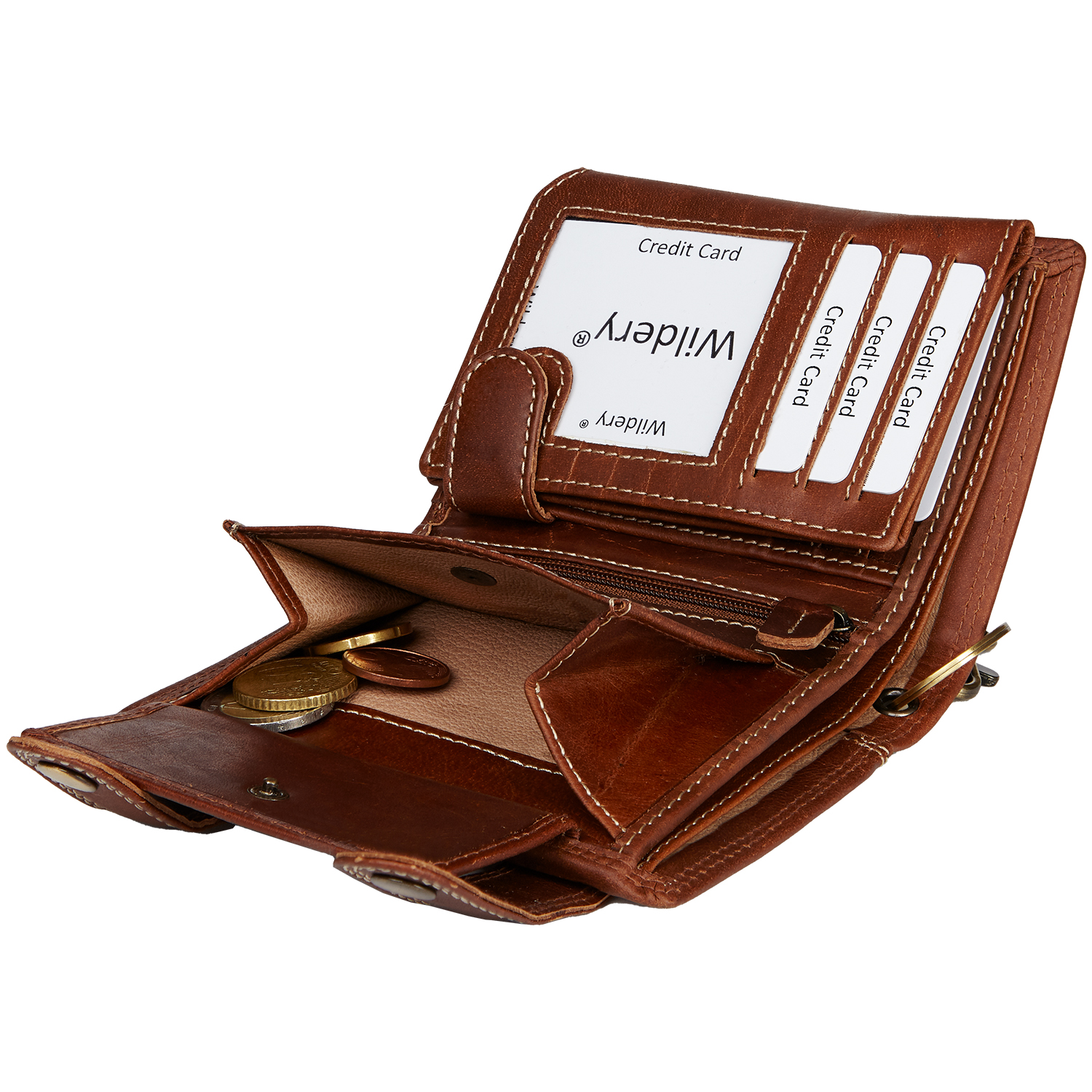 Wildery® Premium Leder Bikergeldbörse mit Kette