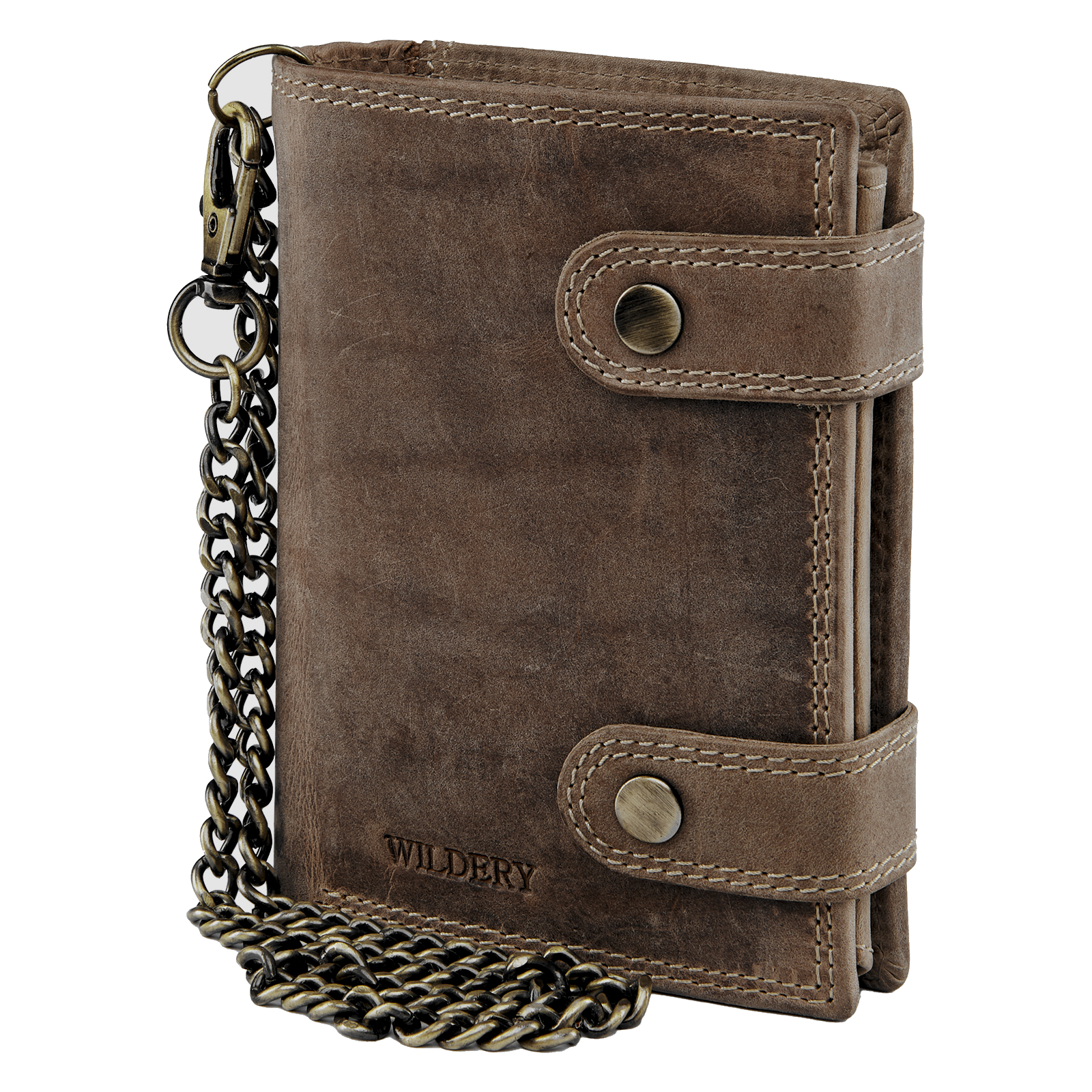 Wildery® Premium Leder Bikergeldbörse mit Kette