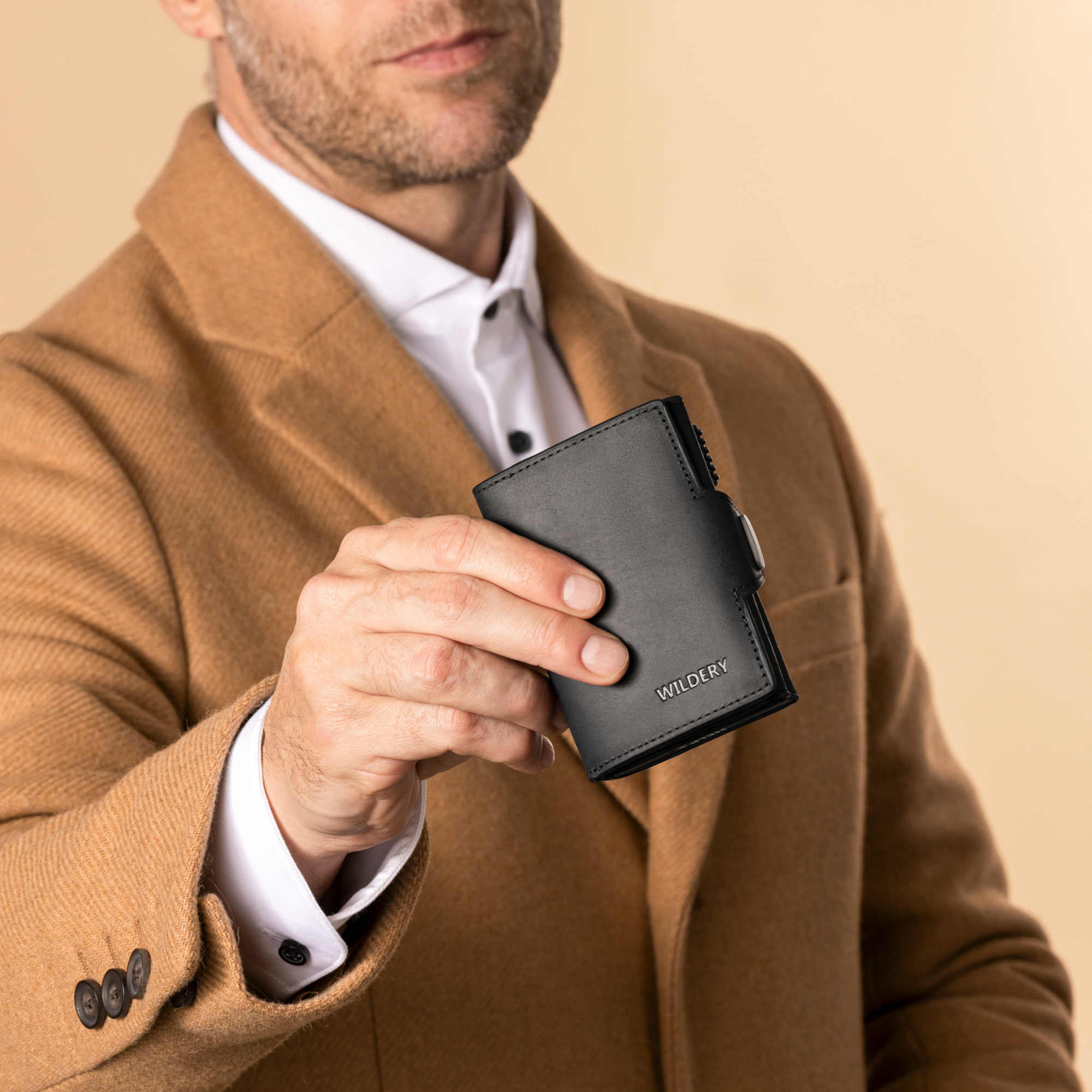 Wildery® Slim Wallet aus echt Leder mit RFID Schutz